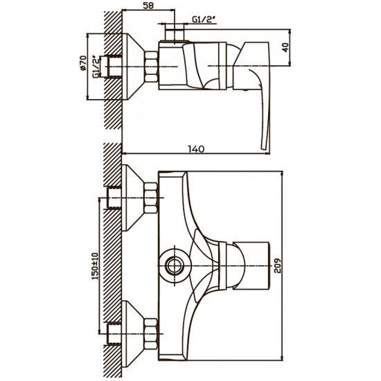 Змішувач для душа Haiba Ceba 003 (HB0027) Змішувач для душа Haiba Ceba 003 (HB0027)