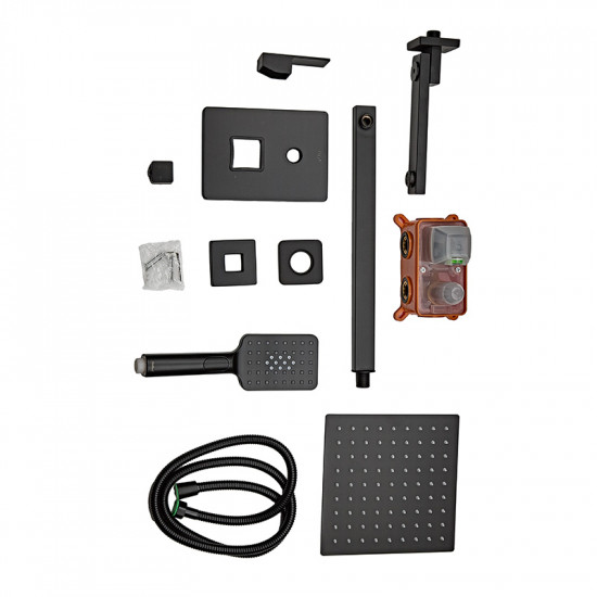 Вбудована душова система Haiba Kubus 009 (Inner) Black (HB3949)