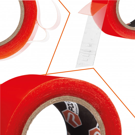 Стрічка двостороння клейка Polax швидкої фіксації 10 мм х 5 м (101-144)