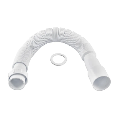 Гофротруба сполучна Zerix GN-01-B з накидною гайкою 1 1/2" (460-1100 мм) (ZX5096)