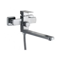 Смеситель для ванной Zerix KUB-007 (EURO) из нержавеющей стали SUS304 (ZX5564)