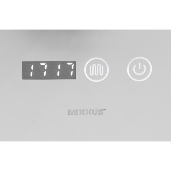 Дзеркало Mixxus Light MR01-80x60 (годинник, LED-підсвічування, антизапотівання) (MI5998)