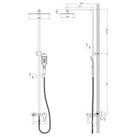 Душевая колонна со смесителем Mixxus Premium LOREN 009-J (MI6801)