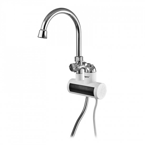 Водонагрівач Zerix ELW22-W 3 kW проточний, на СТІНУ (зі шлангом та лійкою) (ZX4933)
