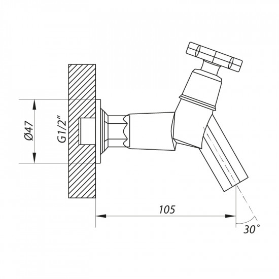 Монокран на одну воду Zerix JIK22 102-A (ZX2757)