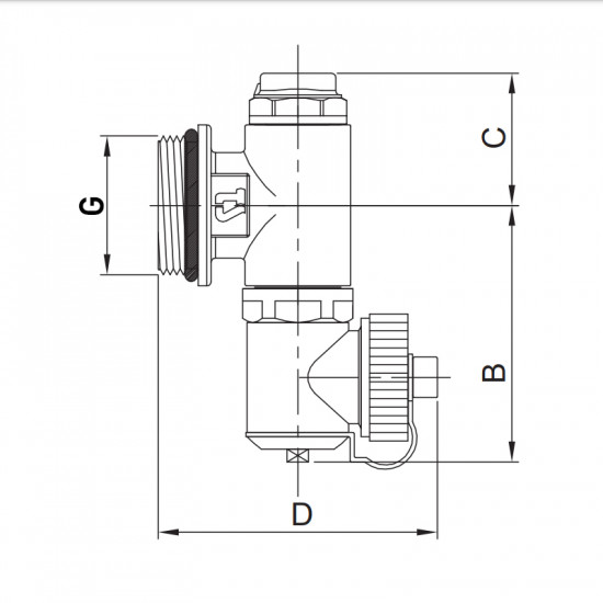 Кінцева зливна група Roho R611-100 - 1" (з краном Маєвського) (RO0153)