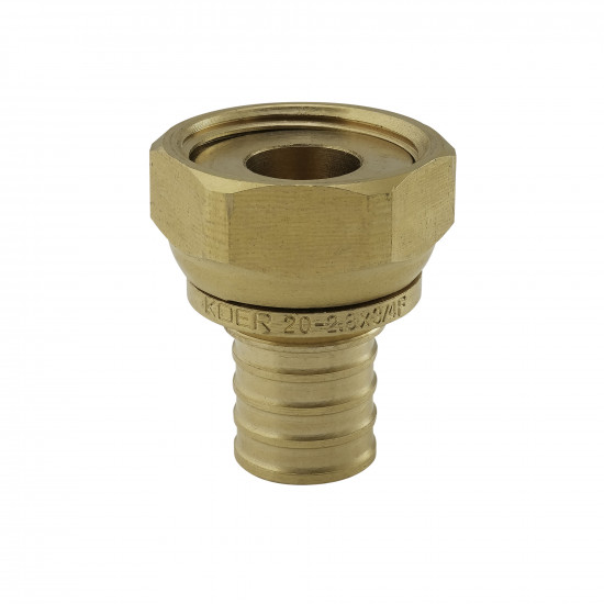 Перехідник з накидною гайкою під плоске ущільнення Koer KA.A08F-20S - 20(2.8mm) x 3/4"F (KR4867)