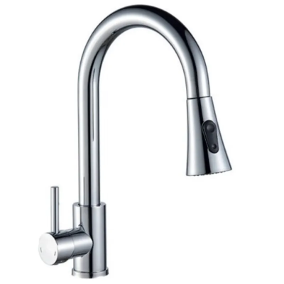 Змішувач для кухні Champion NEO-014 CHROME з висувною лійкою з нержавіючої сталі (CH6539)