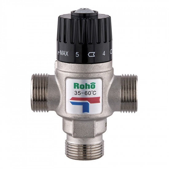 Клапан змішувальний Roho R1207-075 - 3/4" ЗР термостатичний (35-60*C) (RO1021)