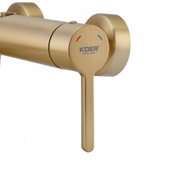 Душова колонна зі змішувачем Koer KB-56029-12 3 функції, колір матове золото (KR5503)