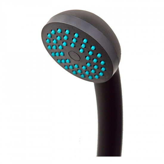 Змішувач для душу Plamix Afina-003 SET Black (зі шлангом, лійкою та кронштейном) (PM0646)