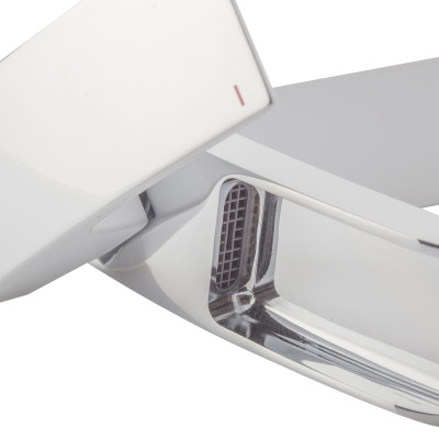 Змішувач для умивальника Koer KB-14007-04 водоспад (Колір хром+білий) (KR5155)