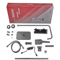 Душова колона зі змішувачем з кнопковим перемикачем з алюмінію Zerix PBI-009-J GRAPHITE, 4 режими (