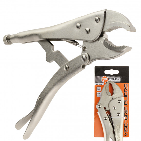 Кліщі затискні Polax універсальні напівкруглі 250 мм (35-030)