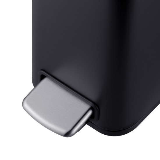 Відро для сміття з плавним закриттям прямокутне Mixxus Premium Quadro-TC0105 Black 5 л колір чорний