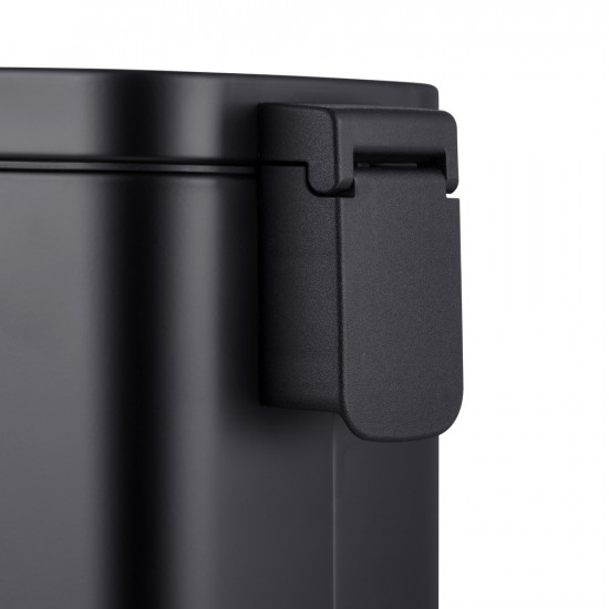 Відро для сміття з плавним закриттям прямокутне Mixxus Premium Quadro-TC0105 Black 5 л колір чорний