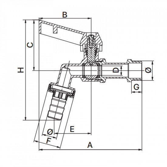 Кран для поливу Europroduct EP.3101 1/2" (EP6025)