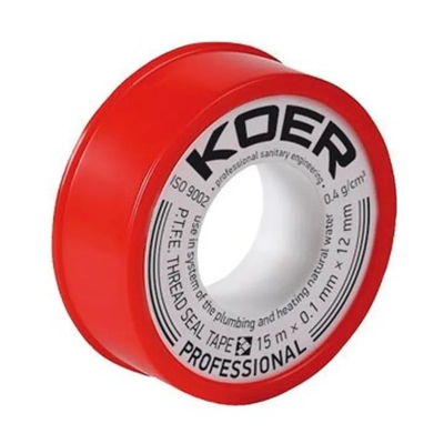 ФУМ стрічка для води Koer ST-01 15M * 0.1mm * 12mm (KR0119) ФУМ стрічка для води Koer ST-01 15M * 0.1mm * 12mm (KR0119)