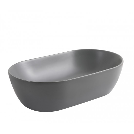 Раковина накладна Mixxus Premium ELLIPSE-0109 GRAY 500x300x140mm (MP6653)
