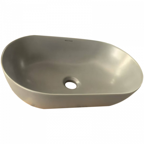 Раковина накладна Mixxus Premium ELLIPSE-0109 GRAY 500x300x140mm (MP6653)