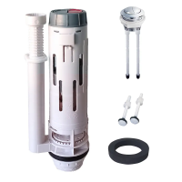 Арматура спускная Koer KT-0202 с двумя режимами слива (кнопка хромированная) (KR5338)