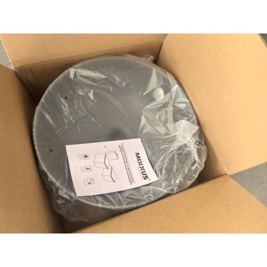 Раковина накладна Mixxus Premium TOPPER-0201 GRAY 410x410x165mm з переливом (MP6649)