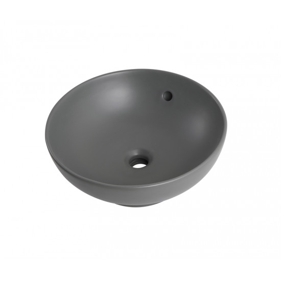 Раковина накладна Mixxus Premium TOPPER-0201 GRAY 410x410x165mm з переливом (MP6649)