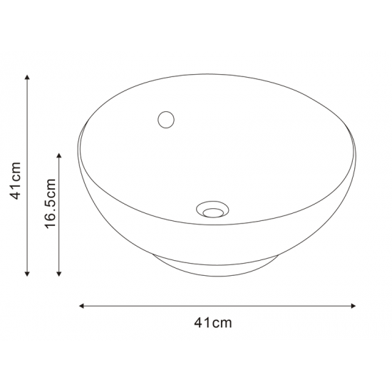 Раковина накладна Mixxus Premium TOPPER-0201 GRAY 410x410x165mm з переливом (MP6649)