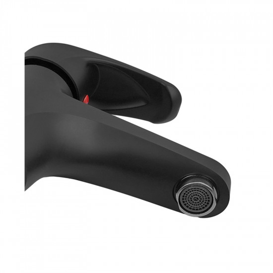 Смеситель для раковины Plamix Fidel-001 SET Matte black (с подводкой) (PM0660)