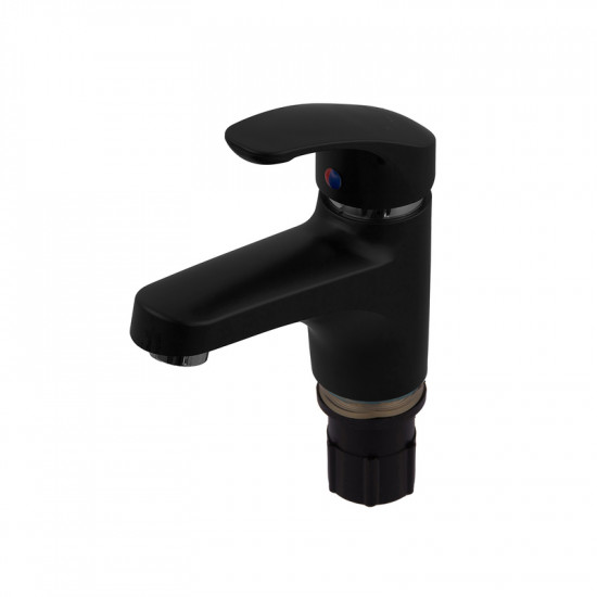 Смеситель для раковины Plamix Fidel-001 SET Matte black (с подводкой) (PM0660)