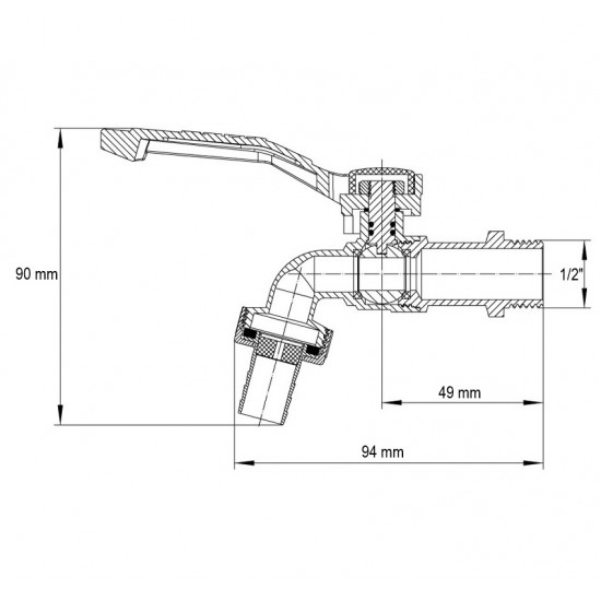 Кран поливу Koer KR.246 - 1/2" (KR3197)