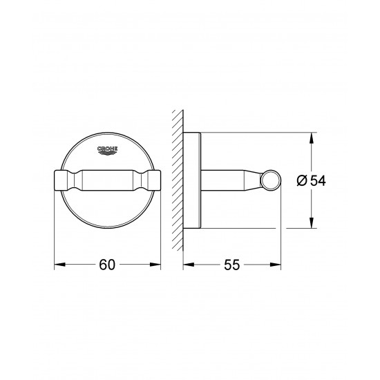 Гачок для халата Grohe Bau Cosmopolitan Neutral (40461001)