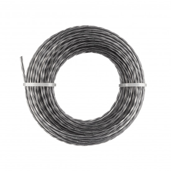 Жила для триммера "Крученный квадрат с кордом" 2,4 мм Polax 15 м (70-085)