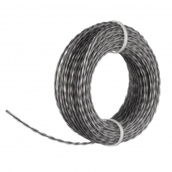 Жила для триммера "Крученный квадрат с кордом" 2,4 мм Polax 15 м (70-085)