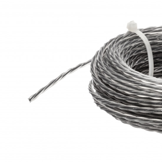 Жила для триммера "Крученный квадрат с кордом" 2,4 мм Polax 15 м (70-085)