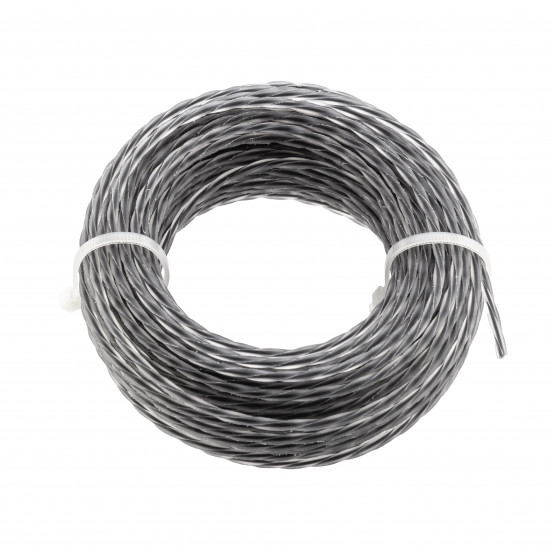 Жила для триммера "Крученный квадрат с кордом" 2,4 мм Polax 15 м (70-085)