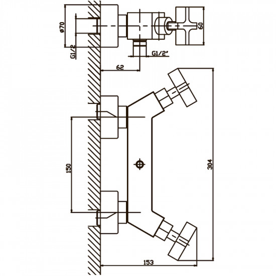 Змішувач для душа Haiba Bergus 003 (HB0020) Змішувач для душа Haiba Bergus 003 (HB0020)