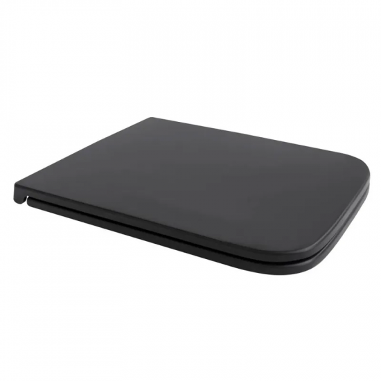 Сидіння-кришка для унітазу Mixxus Premium SEAT COVER QUADRO-2001 BLACK з мікроліфтом 427х344х39mm (