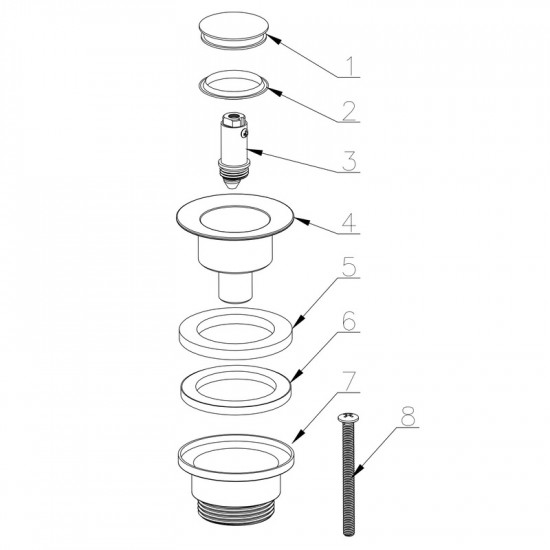Донний клапан для раковини Zerix BV-04 1 1/4'' універсальний (з/без перел) СLICK-СLACK (Колір хром Донний клапан для раковини Zerix BV-04 1 1/4'' універсальний (з/без перел) СLICK-СLACK (Колір хром