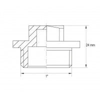 Заглушка Koer KF.P10M.WN - 1'' Н (без никеля) (KR3101)