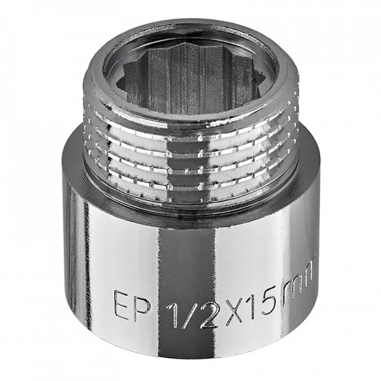 Подовжувач Europroduct EP.E015.Chr - 1/2"MF-15мм хром (EP6122)