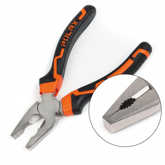 Плоскогубці - пасатижі Polax комбіновані 160 мм Cr-V (35-001)