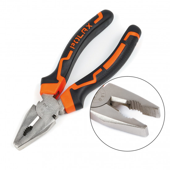 Плоскогубці - пасатижі Polax комбіновані 160 мм Cr-V (35-001)