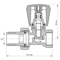 Вентиль прямой 1/2x1/2 "антіпротічка" Koer KR.903-Gi (KR0175)