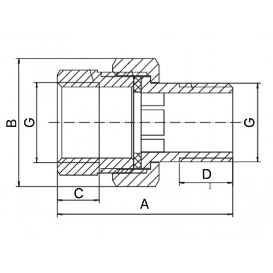 Згин американка прямой EUROPRODUCT EP.0421 - 2" (EP6058)