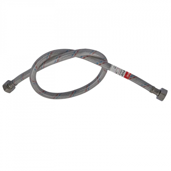 Гнучкий шланг для підключення води гайка 1/2'' - гайка 1/2'' (180 см) (силик. оболонка) Zerix (ZX30