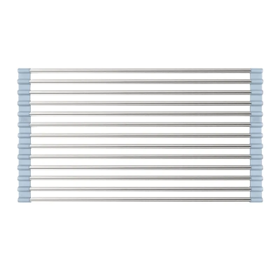 Коврик-сушилка для посуды Mixxus RAC-01.SUS GRAY на мойку из н.ст. SUS304 (цв. серый) (MX1946)