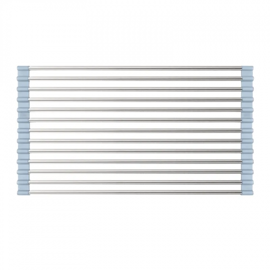 Коврик-сушилка для посуды Mixxus RAC-01.SUS GRAY на мойку из н.ст. SUS304 (цв. серый) (MX1946)