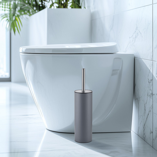 Йоржик для унітазу підлоговий Mixxus Premium Ellipse-TB0201 Graphite колір графіт (MI7068)