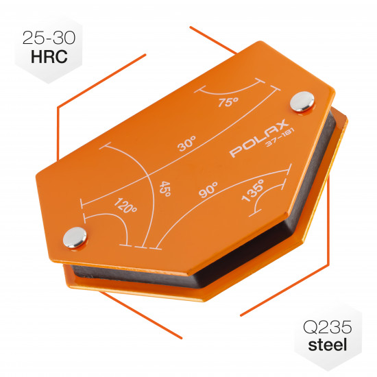 Магнітний тримач для зварювання Polax "трапеція" 100х68х14 мм (37-181)